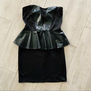 Ladies Windsor Black Mini Dress Stapless